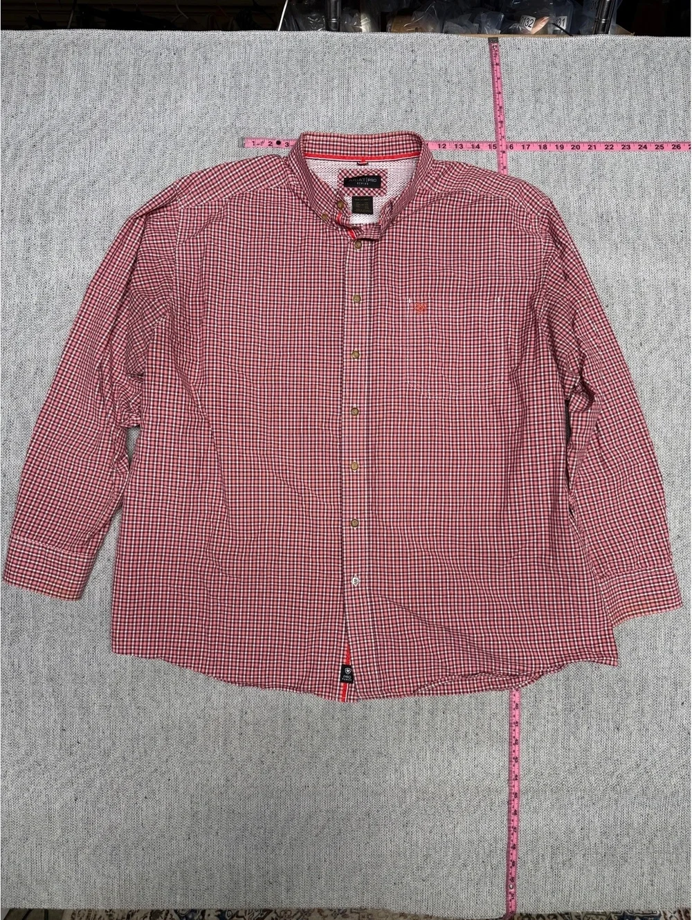 Ariat Pro Series Men's XXL Red Plaid Button-Up Shirt
